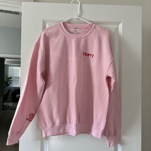 official harry styles pink crewneck